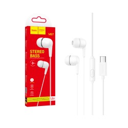 Auscultadores com Cabo Hoco M97 Enjoy com Microfone Tipo-C 1,2m Branco